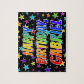 "GABRIEL" First Name, Fun "HAPPY BIRTHDAY" Puzzle (Vertikal)