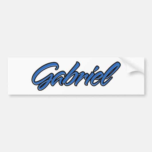 Gabriel Name blue Aufkleber Sticker Autoaufkleber (Vorne)
