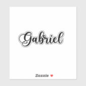 Gabriel Name - Handgeschriebene Kalligrafie Aufkleber (Blatt)