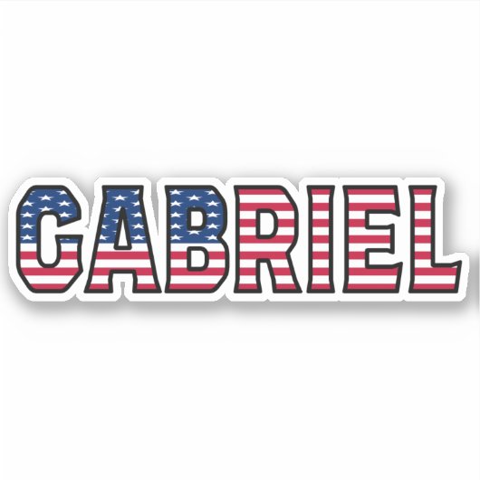 Gabriel Name Vorname USA Sticker Stickerset (Vorderseite)