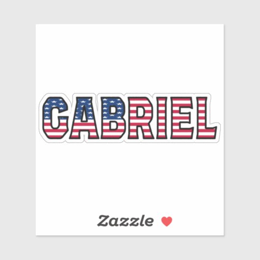 Gabriel Name Vorname USA Sticker Stickerset (Blatt)