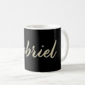 Gabriel Name whitegold Tasse Teetasse Kaffeetasse (VorderseiteRechts)