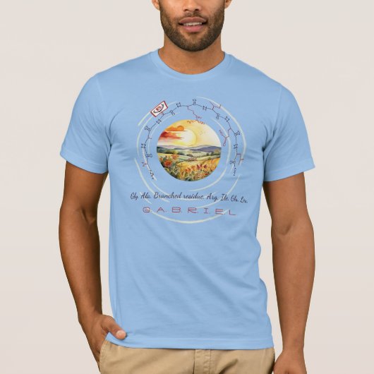 GABRIEL Peptid, Moon 8 w/ custom text, leicht T-Shirt (Vorderseite)