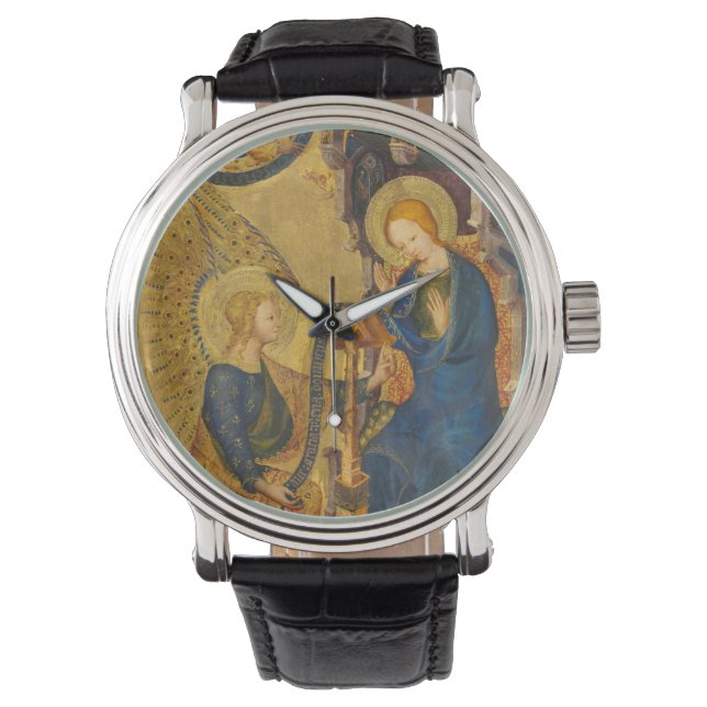 Gabriel und Maria Malerei Armbanduhr (Vorderseite)