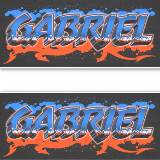 Gabriel Vorname Name Graffiti Aufkleber Sticker (Vorderseite)