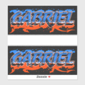 Gabriel Vorname Name Graffiti Aufkleber Sticker (Blatt)