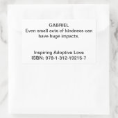 Gabriel Zitat in "Inspirierend Adoptive Liebe" Rec Rechteckiger Aufkleber (Tasche)