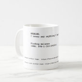 Gabriel Zitat über "Balance finden" Kaffeetasse (Vorderseite Links)