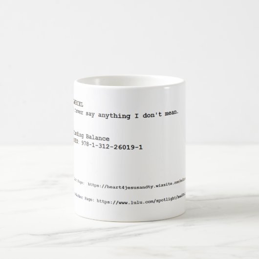 Gabriel Zitat über "Balance finden" Kaffeetasse (Mittel)