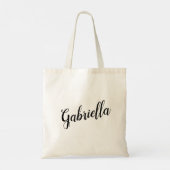 Gabriella Customizable Script Design Tote Bag Tragetasche (Rückseite)