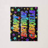 "GABRIELLA" First Name, Fun "HAPPY BIRTHDAY" Puzzle (Vertikal)