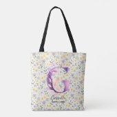 Gabriella Floral Monogram Spring Blossom Back - G Tasche (Rückseite)