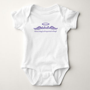 Gabriella girls name & bedeutung angel wings lila baby strampler