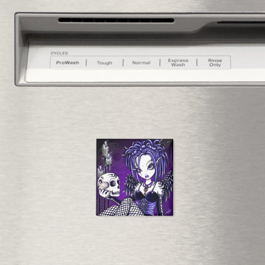 "Gabriella" Gothic Skull Angel Magnet (In Situ (Geschirrspüler))