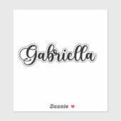 Gabriella Name - Handgeschriebene Kalligrafie Aufkleber (Blatt)