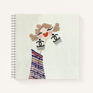 Gabrielle Coco Is Happy Fashion Lover Kunstwerk Notizblock