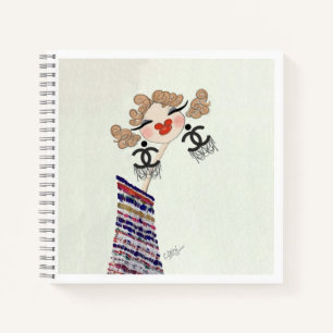 Gabrielle Coco ist frohe Mode-Illustration Notizblock