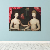 Gabrielle d'Estrées und eine ihrer Schwestern Leinwanddruck (Insitu (Holzboden))