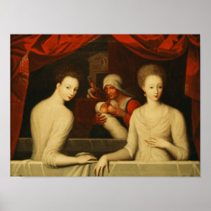 Gabrielle d'Estrees und ihre Schwester Poster