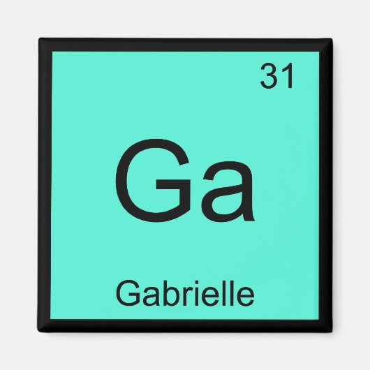 Gabrielle Name Chemistry Element Periodic Table Magnet (Vorne)