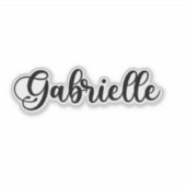 Gabrielle Name - Handgeschriebene Kalligrafie Aufkleber (Vorderseite)