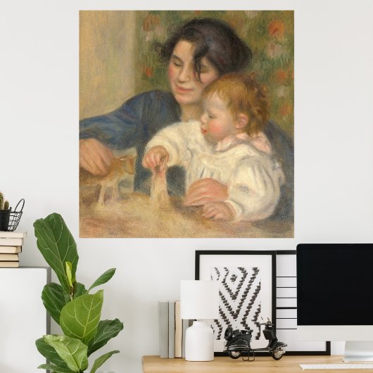 Gabrielle und Jean (von Pierre-Auguste Renoir) Poster (Heimbüro)
