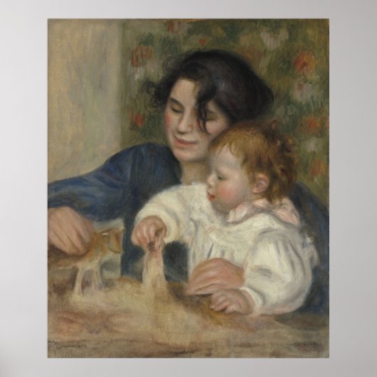 Gabrielle und Jean von Pierre-Auguste Renoir Poster (Vorne)