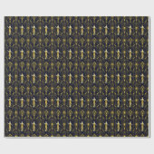 Gabsy gold and black decorative pattern geschenkpapier (Flach)