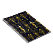 Gabsy gold and black decorative pattern notizblock (Rechte Seite)