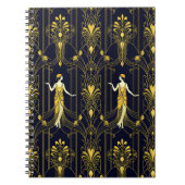 Gabsy gold and black decorative pattern notizblock (Vorderseite)