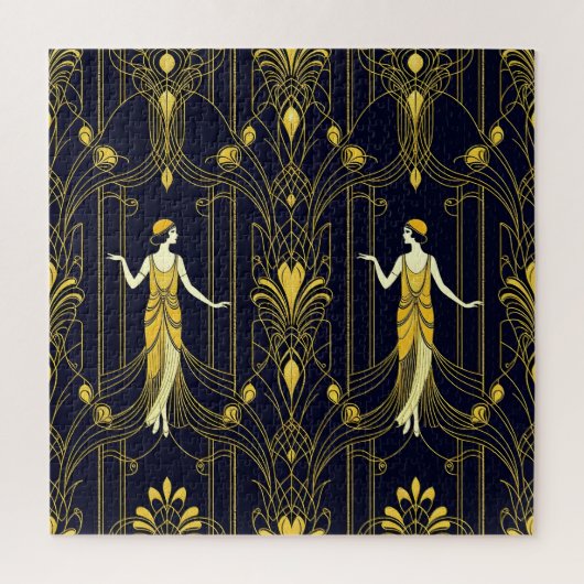 Gabsy gold and black decorative pattern puzzle (Vertikal)