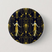 Gabsy Gold- und Schwarz-Dekorationsmuster Button (Vorderseite)