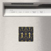 Gabsy Gold- und Schwarz-Dekorationsmuster Magnet (In Situ (Geschirrspüler))
