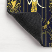Gabsy Gold- und Schwarz-Dekorationsmuster Mousepad (Ecke)