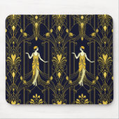 Gabsy Gold- und Schwarz-Dekorationsmuster Mousepad (Vorne)