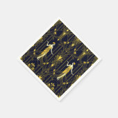 Gabsy Gold- und Schwarz-Dekorationsmuster Serviette (Ecke)
