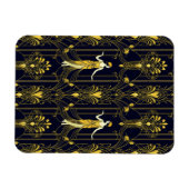 Gabsy Gold- und Schwarzdekorationsmuster Magnet (Horizontal)
