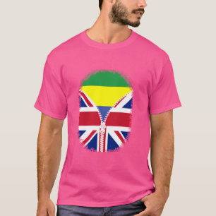 Gabun britische Flagge - Gabunesisch Großbritannie T-Shirt