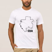Gabun Country Border Map Gabonese Grenzübergang Ko T-Shirt (Vorderseite)