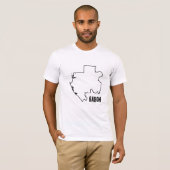 Gabun Country Border Map Gabonese Grenzübergang Ko T-Shirt (Vorne ganz)