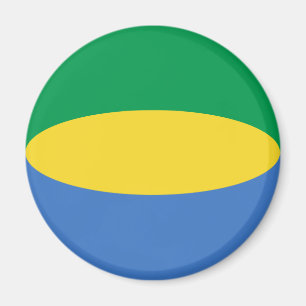 Gabun Fischaugen-Flagge-Magnet Magnet