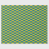 Gabun Flag Honeycomb Wrapping Paper Geschenkpapier (Flach)