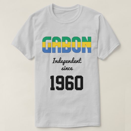 Gabun Flag Independence Celebration T - Shirt (Design vorne)