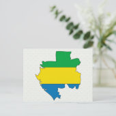Gabun Flag Karte Vollgröße (Stehend Vorderseite)