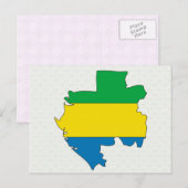 Gabun Flag Karte Vollgröße (Vorne/Hinten)