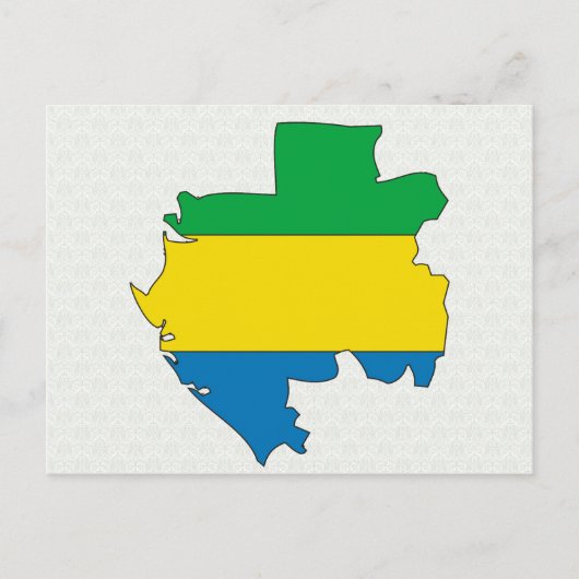 Gabun Flag Karte Vollgröße (Vorderseite)