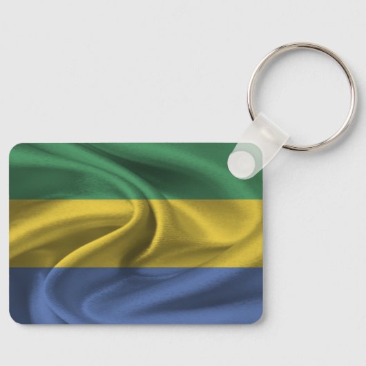 Gabun Flag Schlüsselanhänger (Vorderseite)