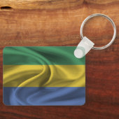 Gabun Flag Schlüsselanhänger (Vorderseite)