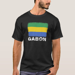 Gabun Flag Unterstützung gabunische Menschen Fraue T-Shirt