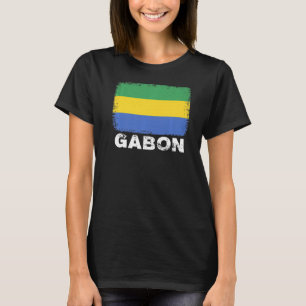 Gabun Flag Unterstützung gabunische Menschen Fraue T-Shirt